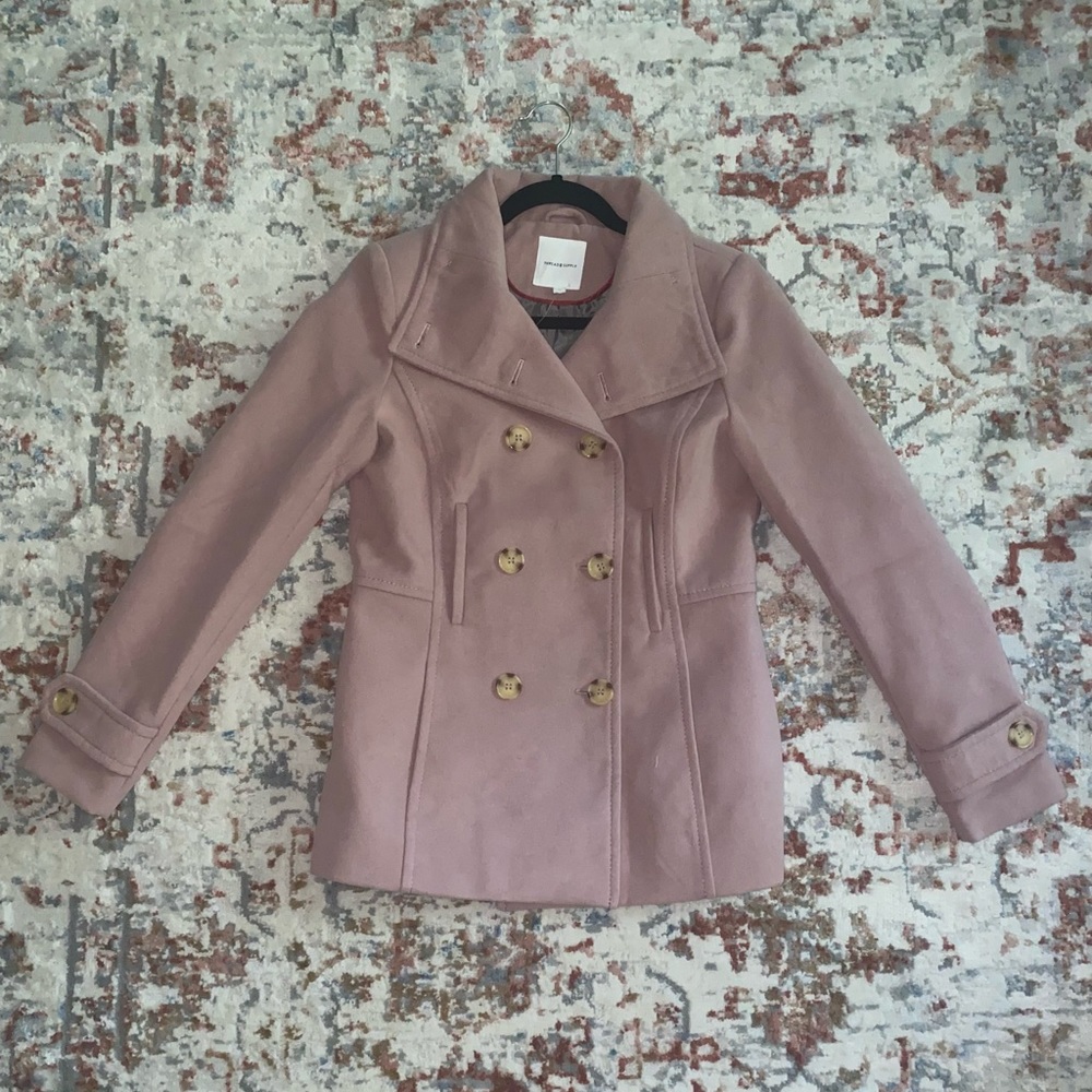Thread & Supply Dusty Pink Pea Coat